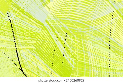 Light Green, Yellow vector background with abstract shapes.