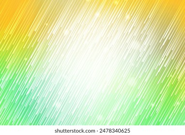 Light Green, Yellow vector background with straight lines. Lines on blurred abstract background with gradient. Smart design for your business advert.