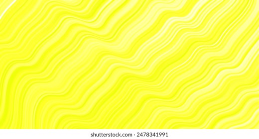 Light Green, Yellow vector background with curves. Colorful illustration in abstract style with bent lines. Template for cellphones.