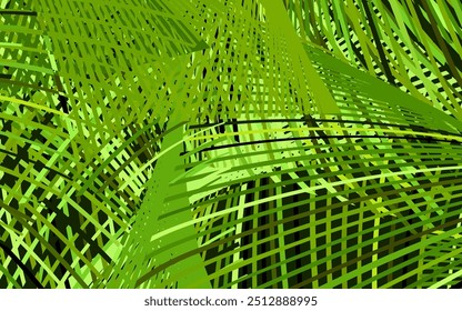 Verde claro, fondo de Vector amarillo con Formas abstractas.