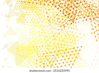 Fondo de Vector verde claro, amarillo con estilo poligonal con círculos. Ilustración de gradiente Abstractas con círculos, triángulos. Plantilla para Fondos de pantalla.