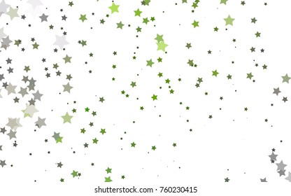 Light Green, Yellow vector background with colored stars. Glitter abstract illustration with colored stars. The pattern can be used for wrapping gifts.