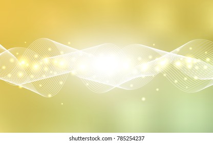 Light Green, Yellow vector background with xmas confetti. Decorative shining illustration with ribbons on abstract template. Beautiful design for your business advert of anniversary.