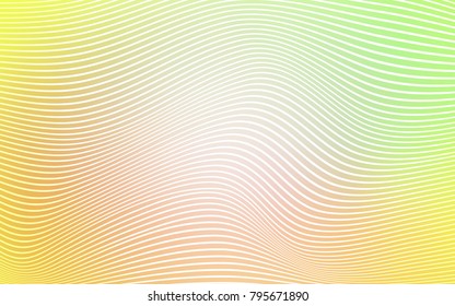Light Green, Yellow vector background with abstract ribbons. A sample with blurred curved shapes. Pattern for your business design.