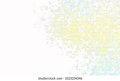Light Green, Yellow vector banner with circles, spheres. Abstract spots. Background of Art bubbles in halftone style with colored gradient.
