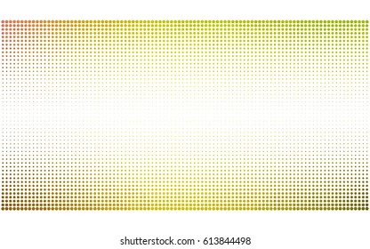 Light Green, Yellow vector banner set of circles, spheres. Donuts Background. Creative Design Templates. Technology halftone illustration.