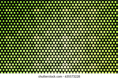 Light Green, Yellow vector banner with circles, spheres. Abstract spots. Background of Art bubbles in halftone style with colored gradient.