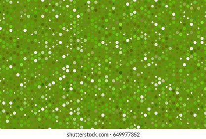 Light Green, Yellow vector banner with circles, spheres. Abstract spots. Background of Art bubbles in halftone style with colored gradient.