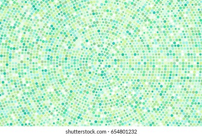 Light Green, Yellow vector banner with circles, spheres. Abstract spots. Background of Art bubbles in halftone style with colored gradient.