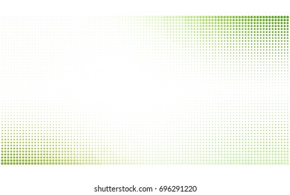 Light Green, Yellow vector banner set of circles, spheres. Donuts Background. Creative Design Templates. Technology halftone illustration.