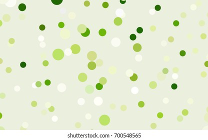 Light Green, Yellow vector banner with circles, spheres. Abstract spots. Background of Art bubbles in halftone style with colored gradient.