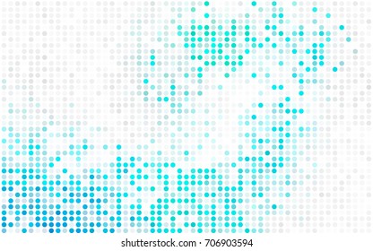 Light Green, Yellow vector banner with circles, spheres. Abstract spots. Background of Art bubbles in halftone style with colored gradient.