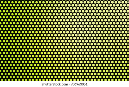 Light Green, Yellow vector banner with circles, spheres. Abstract spots. Background of Art bubbles in halftone style with colored gradient.