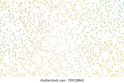 Light Green, Yellow vector banner with circles, spheres. Abstract spots. Background of Art bubbles in halftone style with colored gradient.