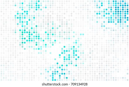 Light Green, Yellow vector banner with circles, spheres. Abstract spots. Background of Art bubbles in halftone style with colored gradient.