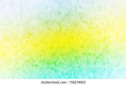Light Green, Yellow vector banner with circles, spheres. Abstract spots. Background of Art bubbles in halftone style with colored gradient.