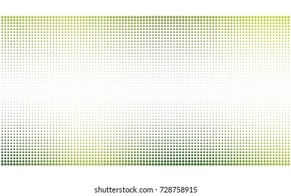 Light Green, Yellow vector banner set of circles, spheres. Donuts Background. Creative Design Templates. Technology halftone illustration.