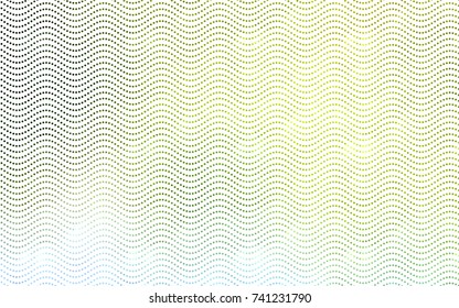 Light Green, Yellow vector banner with circles, spheres. Abstract spots. Background of Art bubbles in halftone style with colored gradient.