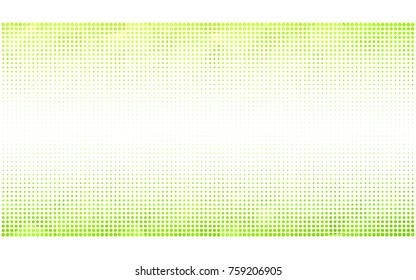 Light Green, Yellow vector banner set of circles, spheres. Donuts Background. Creative Design Templates. Technology halftone illustration.
