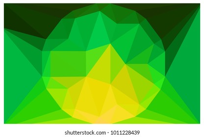 Light Green, Yellow vector Beautiful Geometric Gemstone background with a large diamond in center.