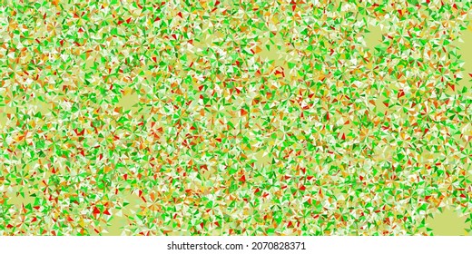 Light green, yellow vector beautiful snowflakes backdrop with flowers. Simple abstract illustration with ice, snow, snowflakes. Poster, banner  for New year design.