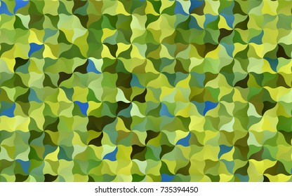 Light Green, Yellow vector bent pattern. Shining illustration, which consist of blurred lines. The polygonal design can be used for your web site.