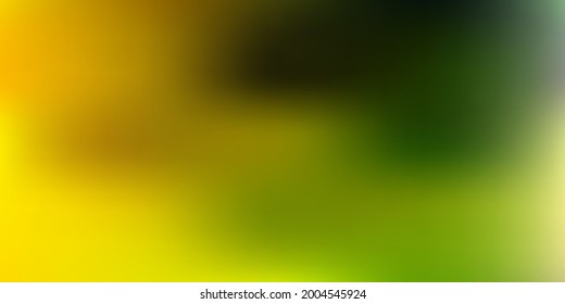 Dibujo verde claro, amarillo vectorial borroso. Ilustración abstracta colorida con gradiente difuso. Fondo de escritorio para tus aplicaciones web.