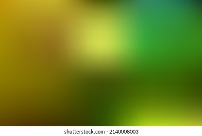 Hellgrüner, gelber, unscharfer Vektorhintergrund. Moderne, elegante, unscharfe Illustration mit Farbverlauf. Hintergrund für Webdesigner.