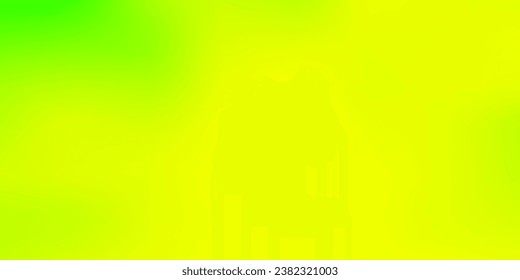 Light green, yellow vector blur backdrop. Blurred abstract gradient illustration in simple style. Best choice for your design.