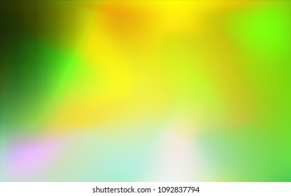 Light Green, Yellow vector blurred bright pattern. Creative illustration in halftone style with gradient. The blurred design can be used for your web site.