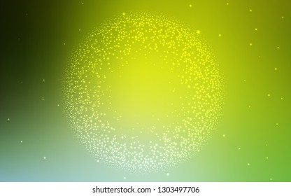 Light Green, Yellow vector blurred shine abstract background. A completely new colored illustration in blur style. Smart design for your work.