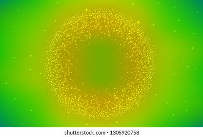Light Green, Yellow vector blurred template. Creative illustration in halftone style with gradient. Background for a cell phone.