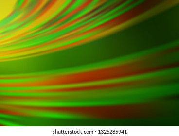 Light Green, Yellow vector blurred shine abstract background. A completely new color illustration in a bokeh style. The template can be used for your brand book.