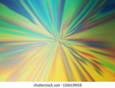 Light Green, Yellow vector blurred bright background. Glitter abstract illustration with an elegant design. The elegant pattern for brand book.