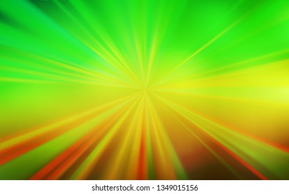 Light Green, Yellow vector blurred template. Creative illustration in halftone style with gradient. Completely new design for your business.