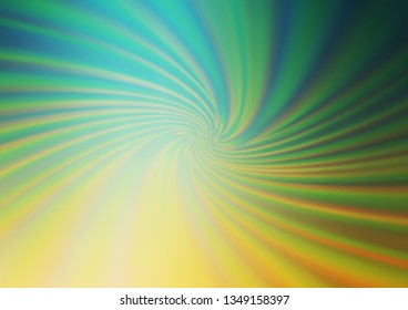 Light Green, Yellow vector blurred and colored background. Creative illustration in halftone style with gradient. A new texture for your design.
