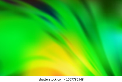 Light Green, Yellow vector blurred template. Creative illustration in halftone style with gradient. New way of your design.