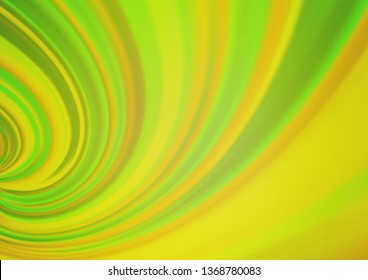 Light Green, Yellow vector blurred shine abstract background. A completely new color illustration in a bokeh style. Brand new style for your business design.