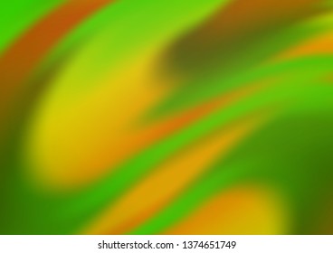 Light Green, Yellow vector blurred shine abstract template. Colorful abstract illustration with gradient. The background for your creative designs.