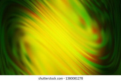 Light Green, Yellow vector blurred shine abstract template. A completely new colored illustration in blur style. Smart design for your work.