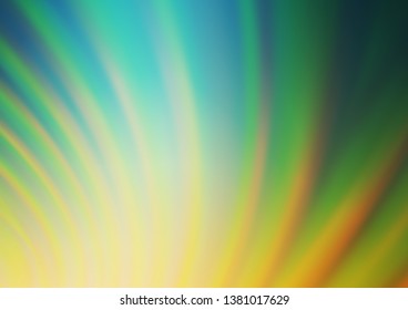Light Green, Yellow vector blurred shine abstract pattern. A completely new color illustration in a bokeh style. The background for your creative designs.