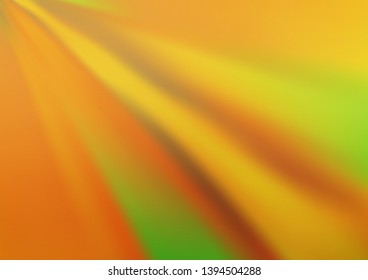 Light Green, Yellow vector blurred shine abstract background. Colorful abstract illustration with gradient. A new texture for your design.