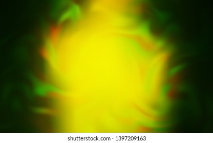 Light Green, Yellow vector blurred shine abstract background. Creative illustration in halftone style with gradient. New style for your business design.