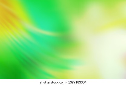 Light Green, Yellow vector blurred shine abstract template. An elegant bright illustration with gradient. Blurred design for your web site.