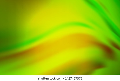 Light Green, Yellow vector blurred shine abstract background. Glitter abstract illustration with gradient design. Background for designs.
