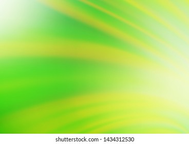 Light Green, Yellow vector blurred and colored background. A vague abstract illustration with gradient. The background for your creative designs.