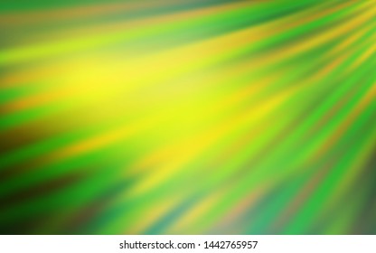 Light Green, Yellow vector blurred shine abstract texture. Colorful abstract illustration with gradient. New style for your business design.