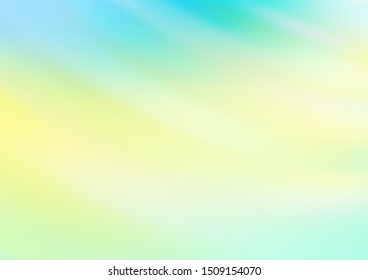 Light Green, Yellow vector blurred shine abstract template. A vague abstract illustration with gradient. The best blurred design for your business.