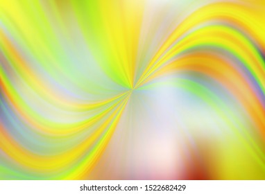 Light Green, Yellow vector blurred shine abstract background. A completely new colored illustration in blur style. New way of your design.