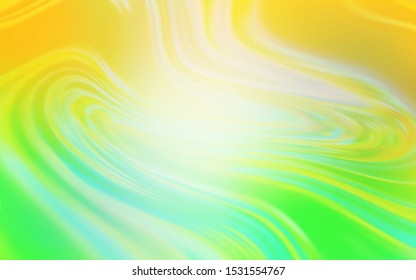 Light Green, Yellow vector blurred shine abstract template. Modern abstract illustration with gradient. Background for designs.